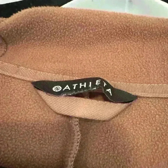 ATHLETA Rustic Beige Brown Triumph Hybrid Full Zip Hooded Jacket 2x Regular - Picture 7 of 11